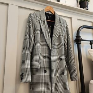 Rachel Zoe Houndstooth Long Blazer